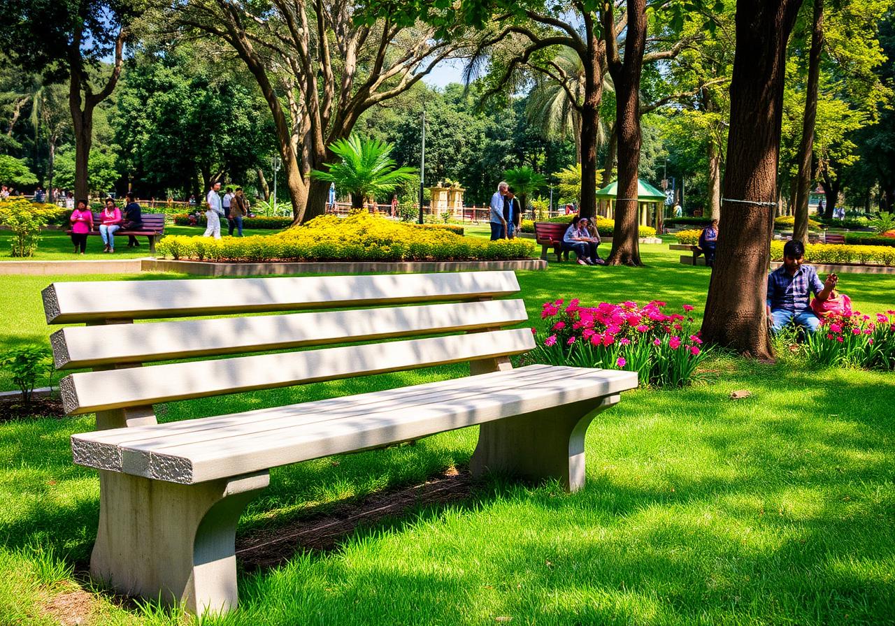 Park Benches in Public Gardens